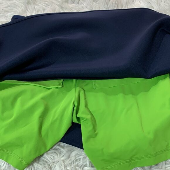 POLO GOLF RALPH LAUREN skort lime green built in shorts & trim pockets side zip - Picture 7 of 12